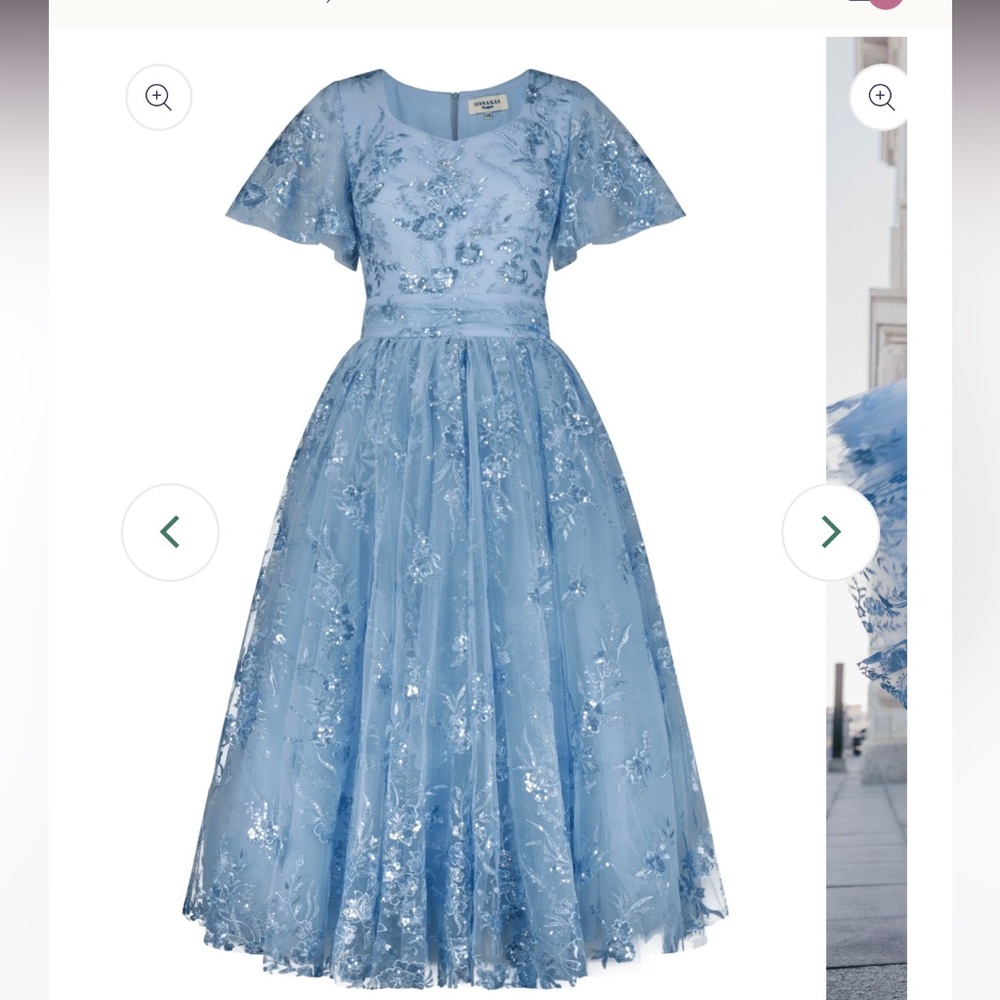 JESSAKAE BLUE ELSA DRESS | XL sz 14 | EUC | Holiday dress Christmas